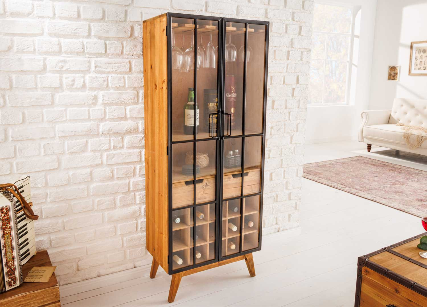 Meuble bar vitrine vintage - Cbc-Meubles