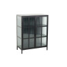 Vitrine de rangement en métal noir style industriel 102 cm