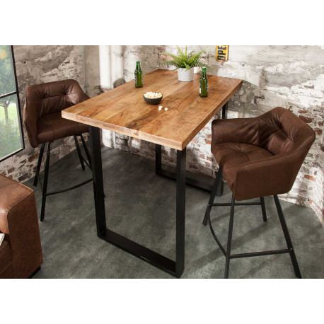 Table de bar en bois massif de manguier 120 cm