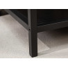 Meuble console frêne foncé et métal noir