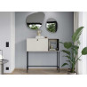 Bureau secrétaire moderne cachemire et métal noir