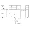 Bureau secrétaire design blanc et métal noir
