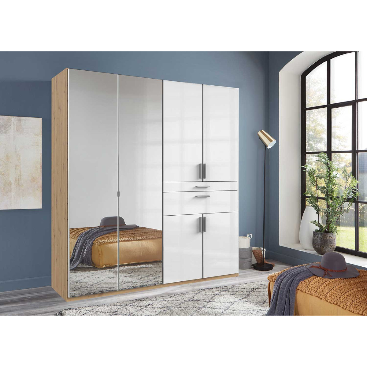 Armoire Dressing avec emplacement TV pour chambre adulte