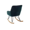 Fauteuil à bascule tissu vert