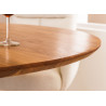 Table à manger ronde 130 cm en bois d'acacia