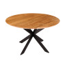 Table à manger ronde 130 cm en bois d'acacia