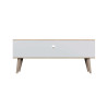 Meuble tv 120 cm 2 portes et 2 niches chêne artisan