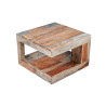 Table basse carrée 60 cm en bois de sesham