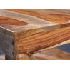 Table basse carrée 60 cm en bois de sesham