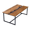 Table basse rectangulaire bois massif et métal