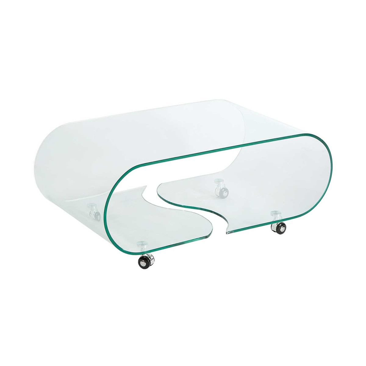 Table de salon en verre design 90 cm