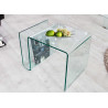 Table basse porte revues en verre