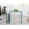 Table basse porte revues en verre