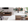 Buffet 2 portes et 3 tiroirs bois d'acacia marron