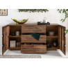 Buffet 2 portes et 3 tiroirs bois d'acacia marron