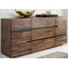 Buffet 2 portes et 3 tiroirs bois d'acacia marron