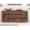 Buffet 2 portes et 3 tiroirs bois d'acacia marron