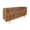 Buffet enfilade 3 portes style oriental en bois de manguier