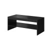 Table basse noire rectangulaire 120 cm