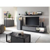 Meuble TV mural design gris 246 cm