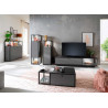 Meuble TV moderne gris 287 cm