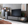 Meuble TV moderne gris 287 cm