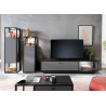 Meuble TV moderne gris 287 cm