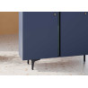 Buffet design bleu 3 portes et 3 tiroirs