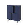 Commode moderne bleue de 4 portes