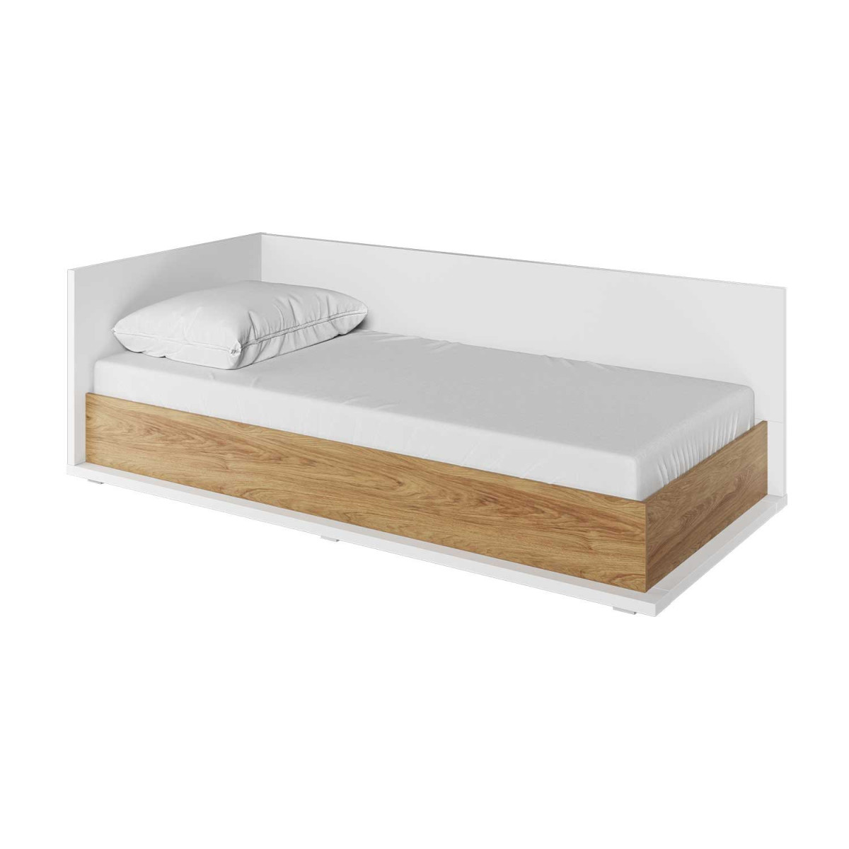 Lit enfant 90x200 cm avec rangement côté gauche