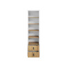 Bibliothèque meuble en bois 2 tiroirs et 5 compartiments