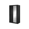 Armoire noire 2 portes coulissantes 120 cm