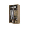 Armoire chêne shetland 2 portes coulissantes 120 cm