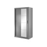 Armoire grise 120 cm 2 portes coulissantes