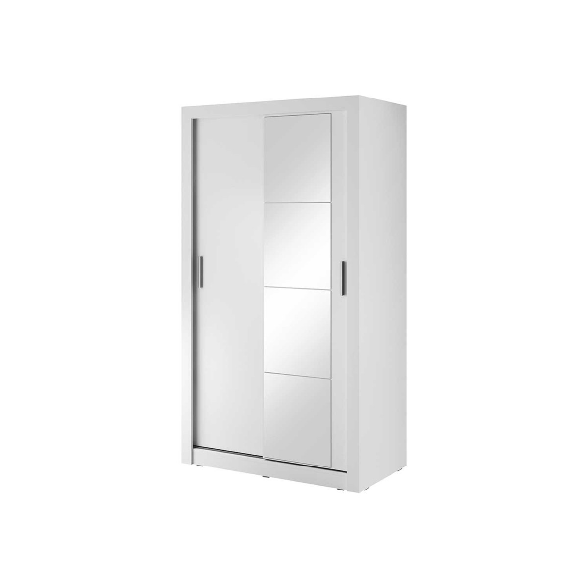 Armoire blanche 120 cm 2 portes coulissantes