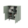 Commode moderne vert sauge de 4 portes