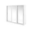 Armoire 3 portes coulissantes 250 cm blanche avec miroirs