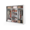 Armoire 3 portes coulissantes 250 cm blanche avec miroirs