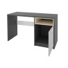 Bureau gris 1 porte et 1 niche