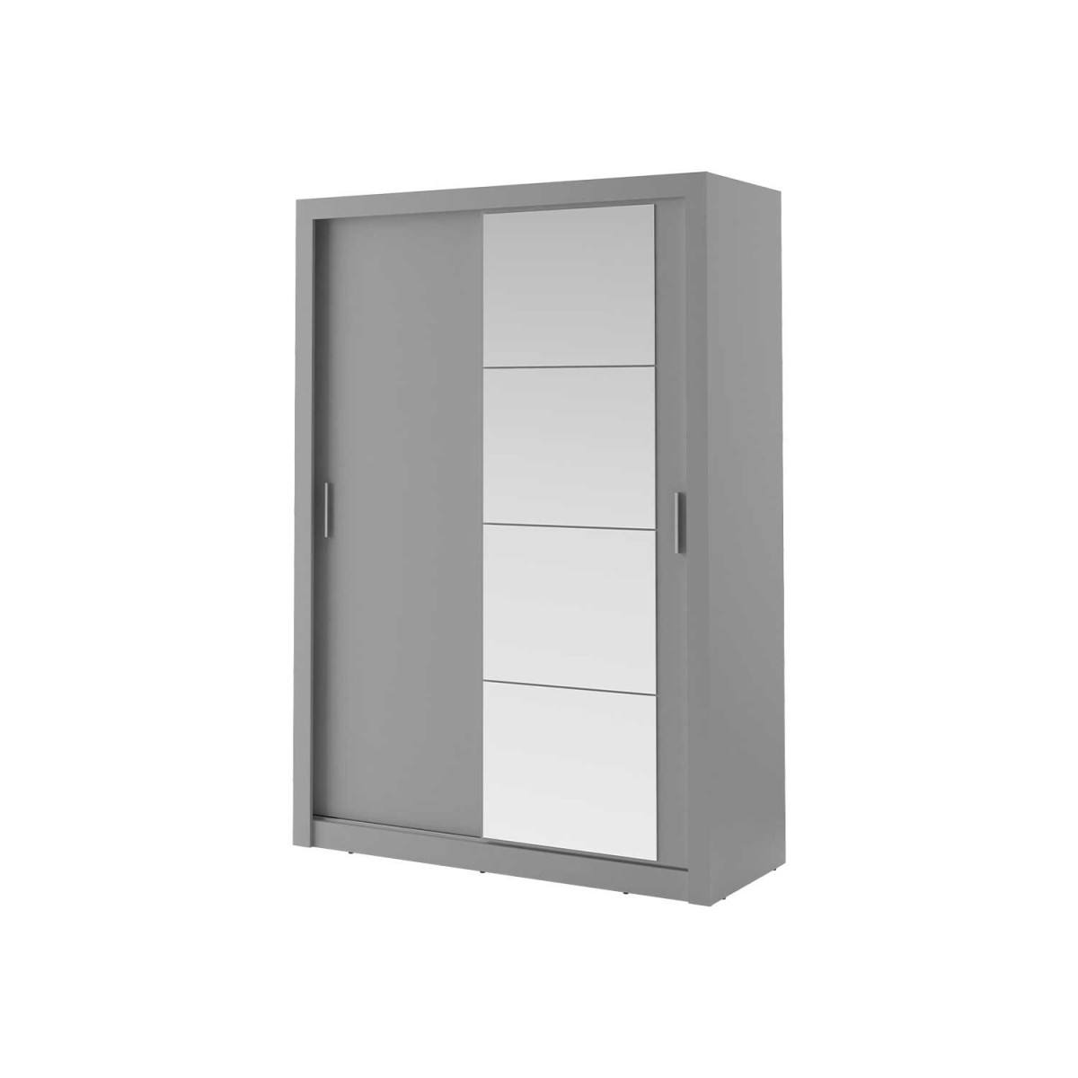 Armoire grise à portes coulissantes 150 cm