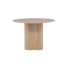 Table ronde en bois 110 cm avec 3 pieds cylindriques