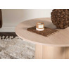 Table basse ronde bois scandinave pied central