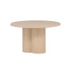 Table basse ronde bois scandinave pied central
