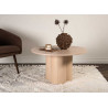 Table basse ronde bois scandinave pied central