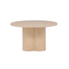 Table basse ronde bois scandinave pied central
