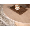 Table basse ronde bois scandinave pied central