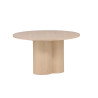 Table basse ronde bois scandinave pied central