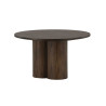 Table basse ronde bois moka moderne