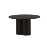 Table basse ronde noire en bois
