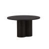 Table basse ronde noire en bois